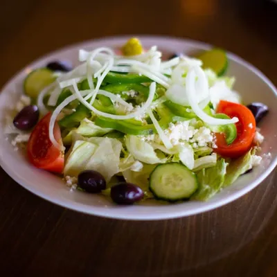 Fresh Greek salad at Spiro's Pizza & Pasta in Shoreline WA