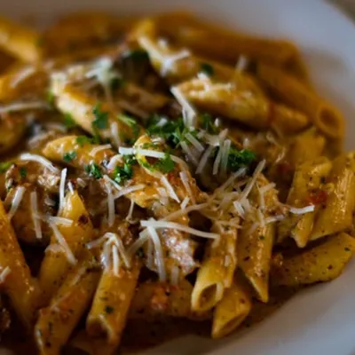 Penne pasta with parmesan at Spiro's Pizza & Pasta in Shoreline WA